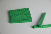 10 Farbige Dienes Zehnerstäbe grün Re-Wood®
