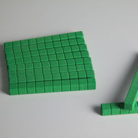 10 Farbige Dienes Zehnerstäbe grün Re-Wood®