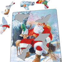 Larsen Weihnachtsmotiv Weihnachtsmann im Wald 32-tlg.