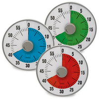 TimeTEX Zeitdauer-Uhr "lautlos" L, mit roter Scheibe, 19 cm ø
