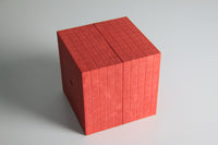 1 Farbiger Dienes Tausenderwürfel rot Re-Wood®
