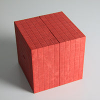 1 Farbiger Dienes Tausenderwürfel rot Re-Wood®