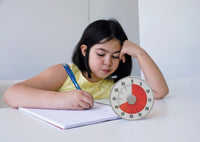 TimeTEX Zeitdauer-Uhr "lautlos" L, mit roter Scheibe, 19 cm ø
