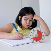 TimeTEX Zeitdauer-Uhr "lautlos" L, mit roter Scheibe, 19 cm ø