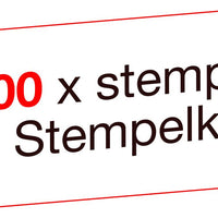 Siebdruck-Stempel "Perpetuum", 4 in 1, "Verspätete Abgabe"