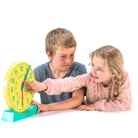 Lernuhr mit Standfuss 27 cm