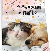 Hausaufgabenheft Hund/Katze, 96 Seiten, A5 mit farbigen Wochentagen