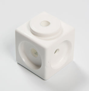 10 Steckwürfel, Kanntenlänge 3,4 cm, weiß
