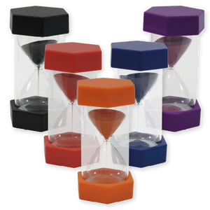 Sanduhr XL 12 cm hoch, 6,5 cm ø,  20 Minuten, lila