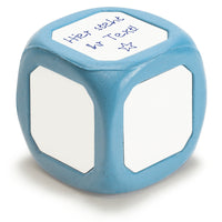 Blanko-Würfel mit weißen Flächen, 5,5 cm, blau