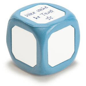 Blanko-Würfel mit weißen Flächen, 5,5 cm, blau