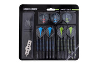 Longfield Steel/Soft Tip Dart Set mit 12 Pfeilen und Zubehör
