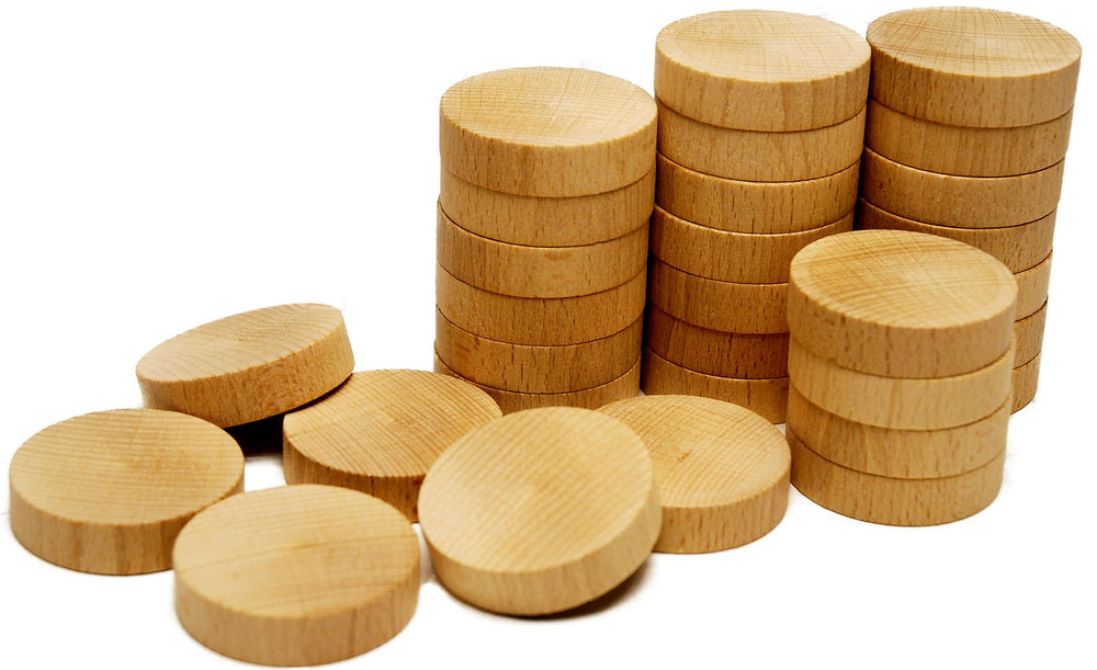 Spielsteine-Set für Sjoelbretter, 30 Stk flach ⌀ 52mm