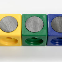 10 Steckwürfel magnetisch blau 3,4 cm