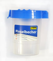 Pinselbecher mit Deckel, Kunststoff, blau
