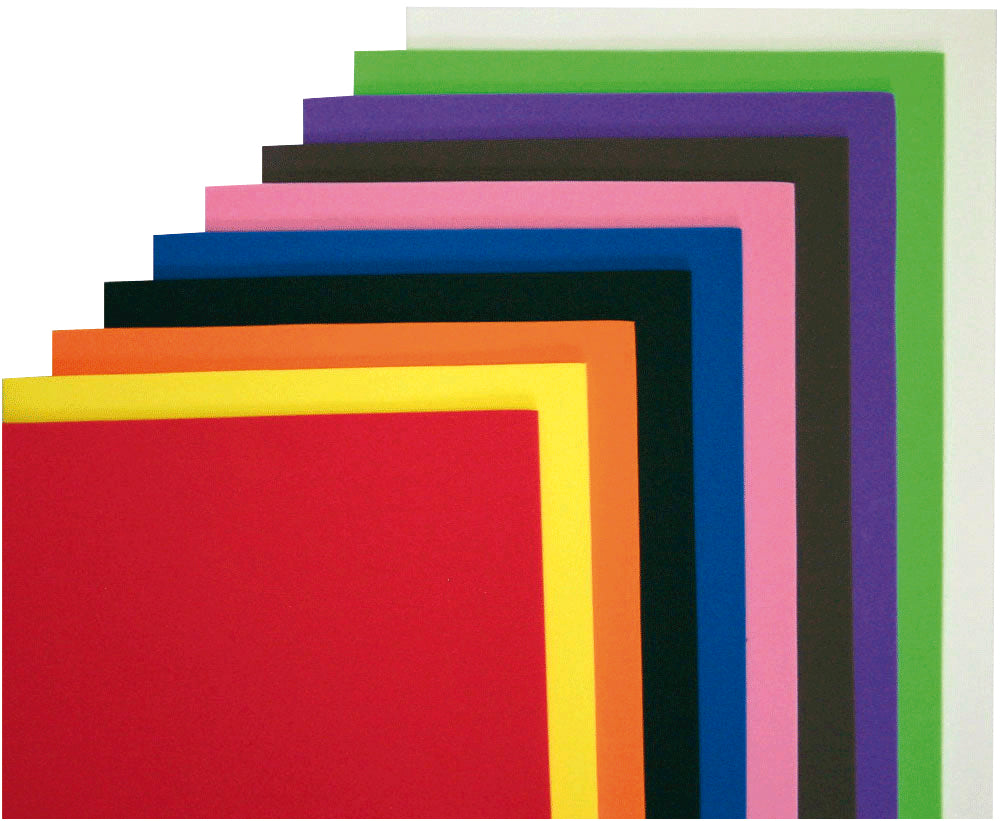 Moosgummi, mehrfarbig, 10er Set A4
