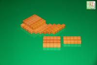 20 Farbige Dienes Fünferstäbe orange Re-Wood®

