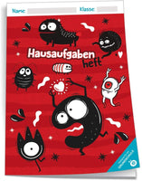 Hausaufgabenheft Monster, 96 Seiten, A5 mit farbigen Wochentagen

