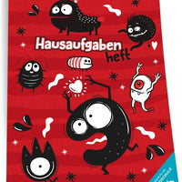 Hausaufgabenheft Monster, 96 Seiten, A5 mit farbigen Wochentagen