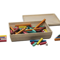Rechenstäbchen in 10 Farben (126 Stück) aus Re-Wood®