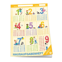 Hausaufgabenheft Grundschule 1x1
