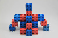 100 Steckwürfel rot/blau 2,0 cm aus RE-Wood®
