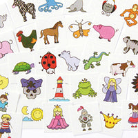Kiga Tattooset 50-tlg. Tattoosticker Temporäre Körperkunst