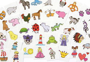 Kiga Tattooset 50-tlg. Tattoosticker Temporäre Körperkunst