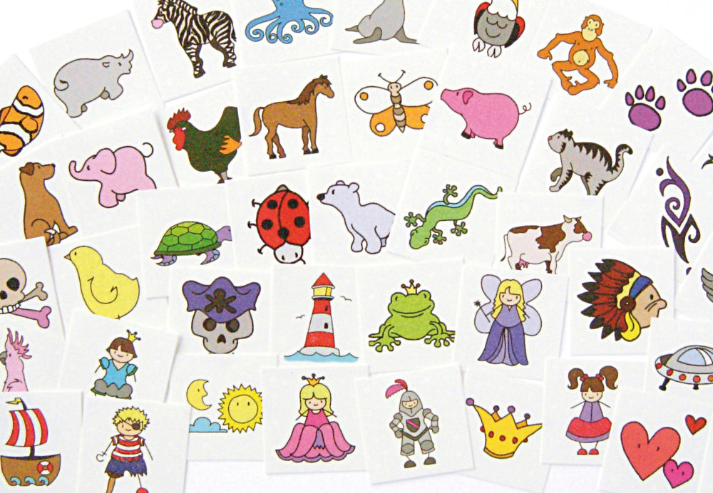 Kiga Tattooset 50-tlg. Tattoosticker Temporäre Körperkunst