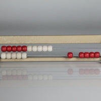 20`er Rechenrahmen rot-weiß, Abakus, student`s abacus, System "Kühnel" ReWood®