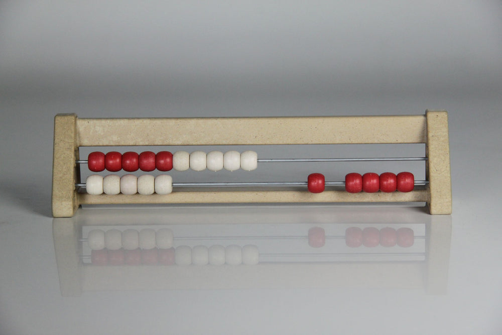20`er Rechenrahmen rot-weiß, Abakus, student`s abacus, System 