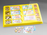 Euro - Geldkassette - 130 Scheine / 160 Münzen Spielgeld Münzgeld Banknoten
