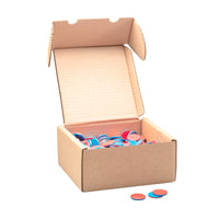 400 Wendeplättchen rot/blau aus RE-Plastic® im Polybeutel