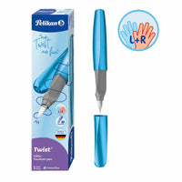 Pelikan Twist® Füller Frosted Blue, blau-metallic Feder M
