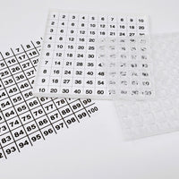 Hundertertafel, passend zu den Steckwürfeln von Dick-System Grundplatte