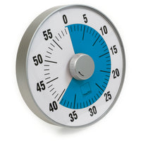 TimeTEX Zeitdauer-Uhr "lautlos" L, mit blauer Scheibe, 19 cm ø
