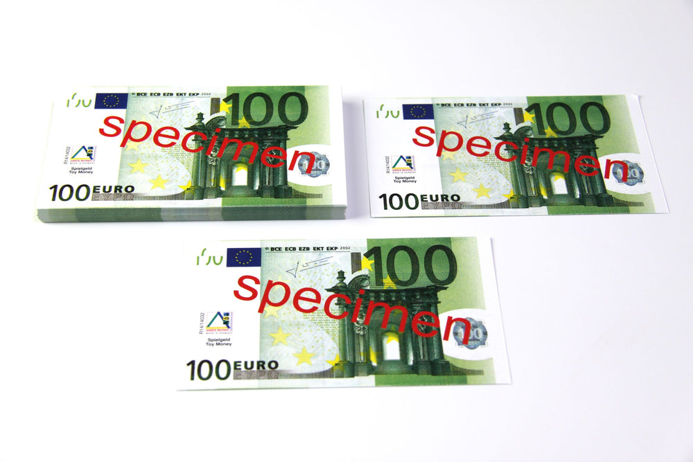100 Euro Schein 100 Stück Banknoten Spielgeld  beidseitig bedruckt