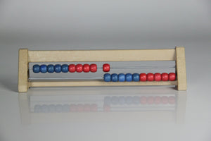 20`er Rechenrahmen blau-rot - Abakus - student`s abacus - ReWood®