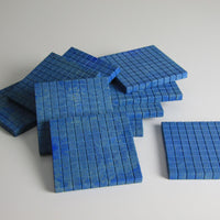 10 Farbige Dienes Hunderterplatten blau Re-Wood®