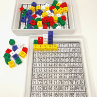 DICK-System Mathebox/Multibox - 100 Steckwürfel verschiedene Farben