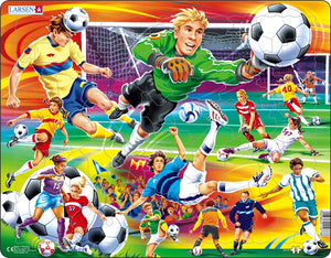 Larsen Puzzle Motiv Fußball Soccer 65-tlg.