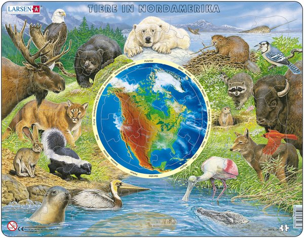 Larsen Tiere in Nordamerika 90-tlg.