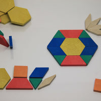 Pattern Blocks, 250 Teile aus RE-Wood®, im Karton