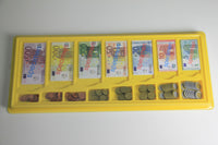 Euro - Geldkassette - 130 Scheine / 160 Münzen Spielgeld Münzgeld Banknoten
