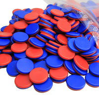 400 Wendeplättchen rot/blau aus RE-Plastic® im Polybeutel