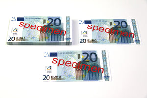 20 Euro Schein 100 Stück Banknoten Spielgeld  beidseitig bedruckt