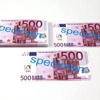 500 Euro Schein 100 Stück Banknoten Spielgeld  beidseitig bedruckt