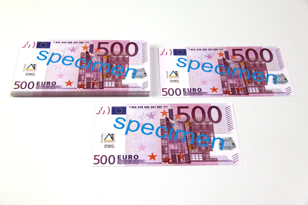 500 Euro Schein 100 Stück Banknoten Spielgeld  beidseitig bedruckt