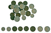 Euro Spielgeldsatz 30x Münzen / 84x Scheine Münzgeld Banknoten
