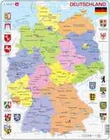 Larsen Puzzle Deutschlandkarte (politische Karte) 48-tlg.
